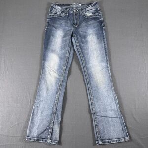Revolt Jeans Womens 6‎ Denim Blue Low Rise Western Cowgirl Rodeo Stretch Outdoor